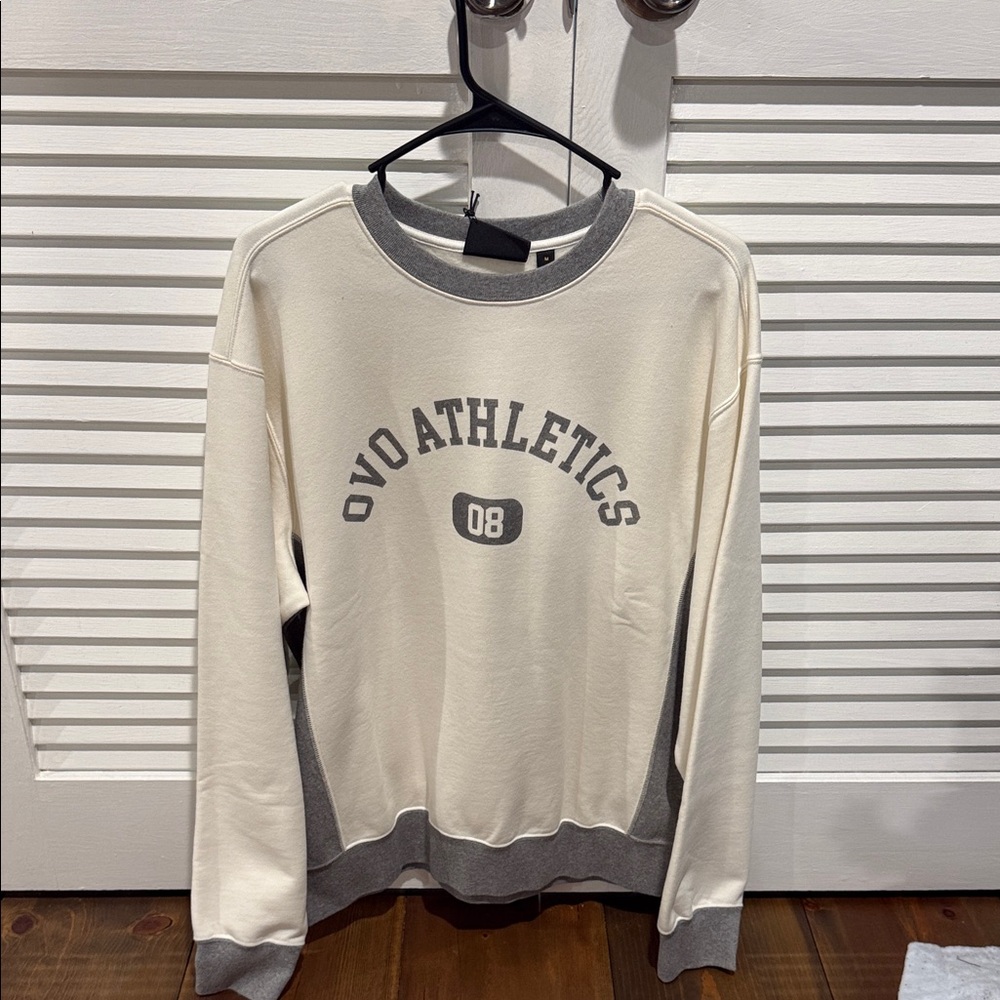 OVO Athletics Cream and Gray Crewneck
